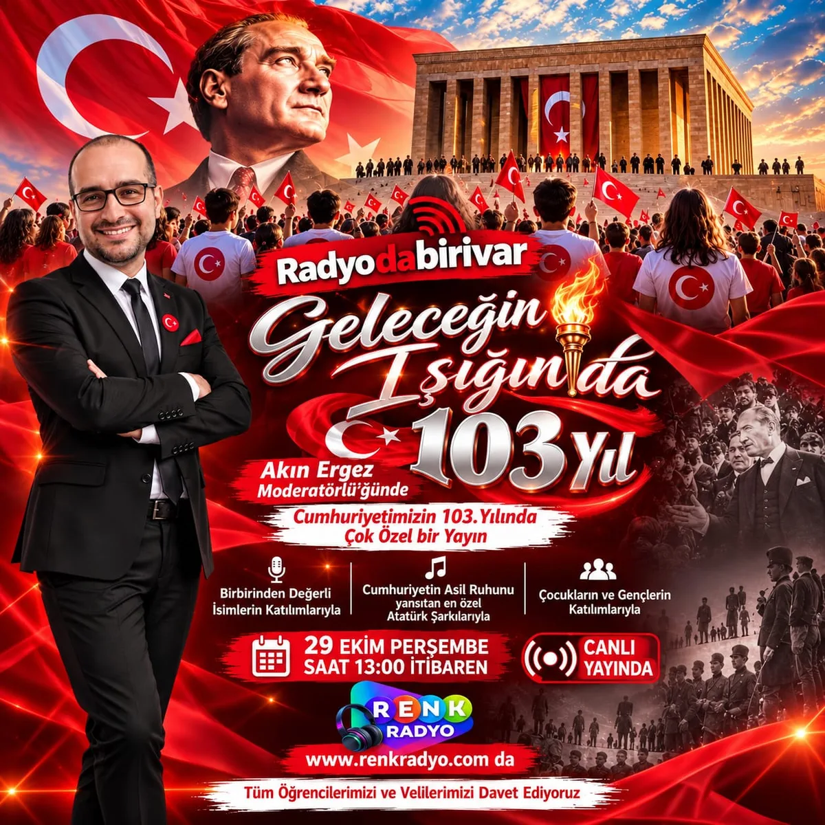 Cumhuriyetin 103.Yılı Radyodabirivar? İle Renk Radyo da Aydınlanıyor