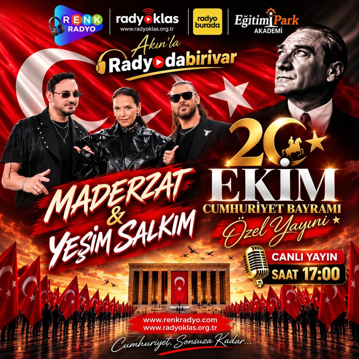 Cumhuriyetin 103.Yili Renk Radyo da Coşkuyla Kutlaniyor