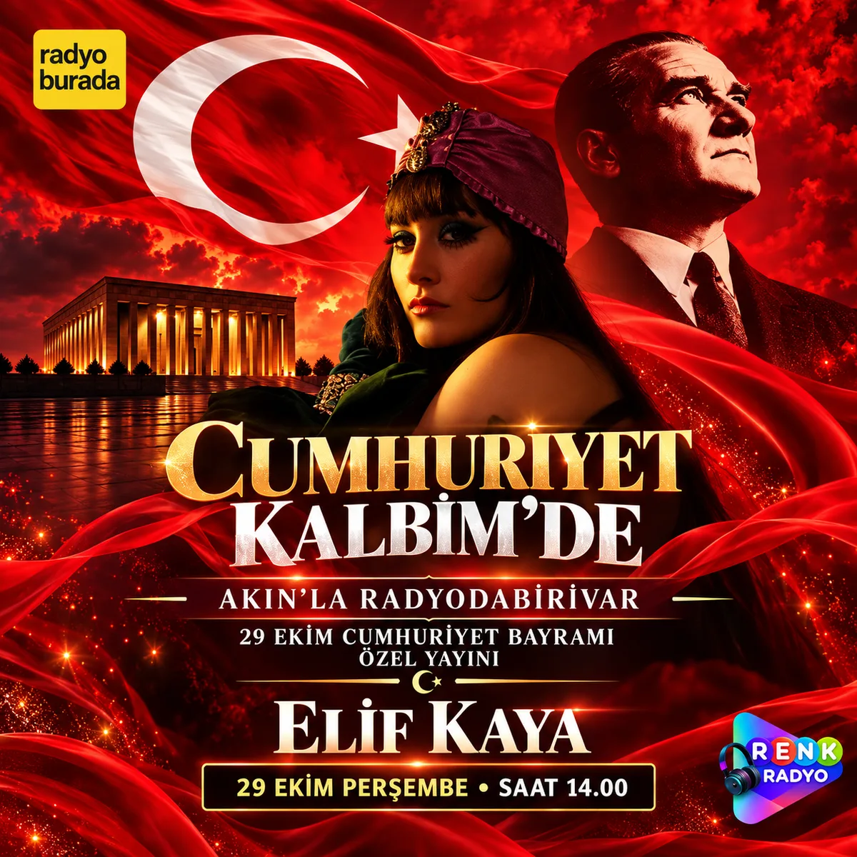 Cumhuriyetin 103.Yılı Radyodabirivar da Kutlanıyor.
